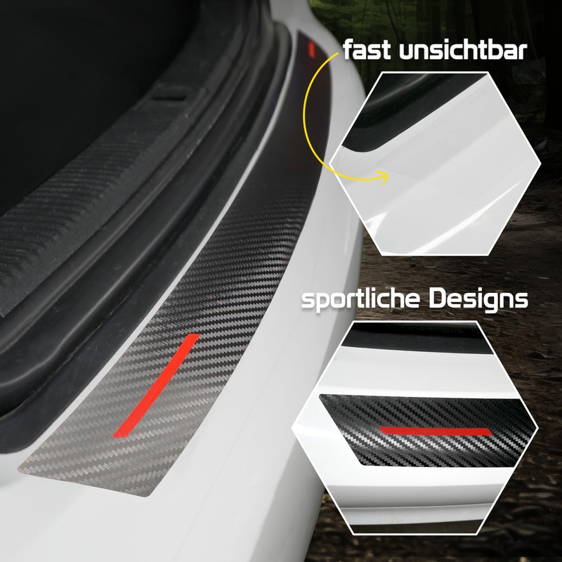 CarDesign AI Boot Sill Protector Suitable for Ford Mustang Mach-E