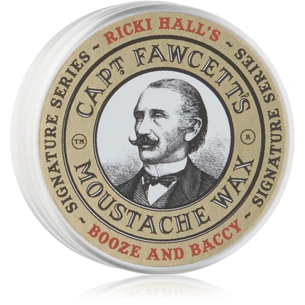 Ricki Hall's Booze & Baccy Moustache Wax by Captain Fawcett
