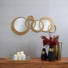 Deco 79 Wooden Geometric Room Wall Mirror Circles Entryway Mirror,