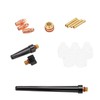 Welding Torch Accessories Kit Glass Cup Nozzle Brass Consumables for