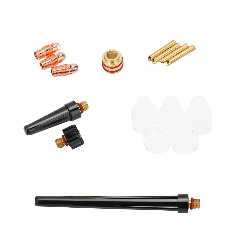 Welding Torch Accessories Kit Glass Cup Nozzle Brass Consumables for