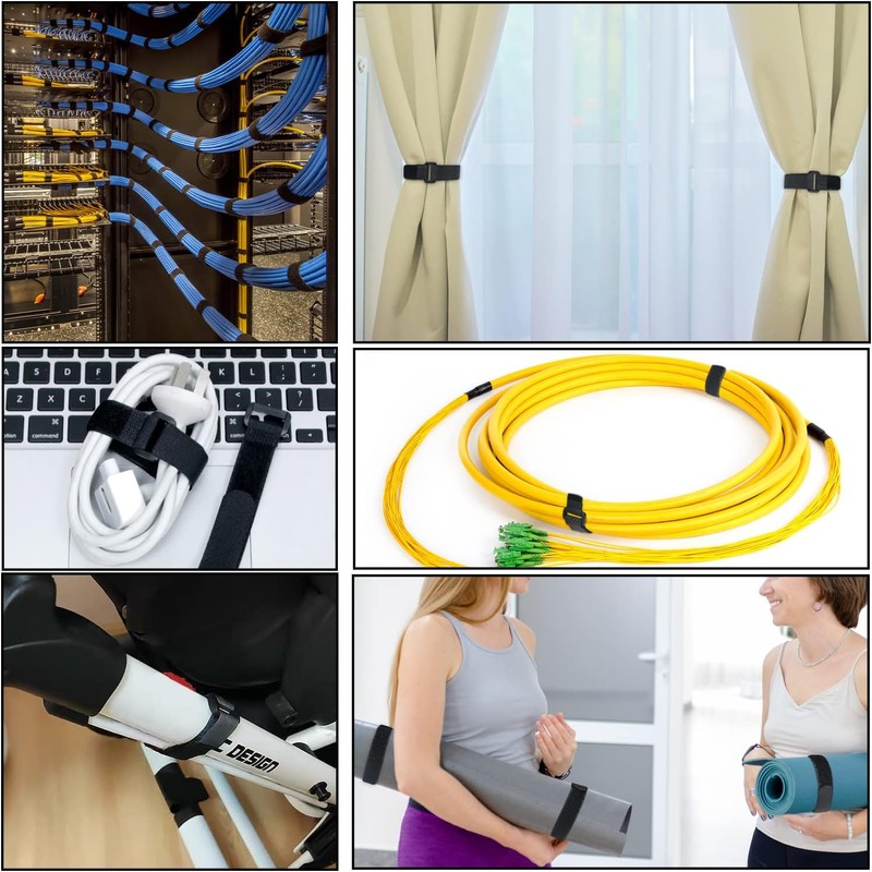 Correas Scratch de 40 unidades, cable negro 2 cm x