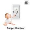 NineLeaf 4.2A Fast Charging LED Night Light USB Outlet,2 AC