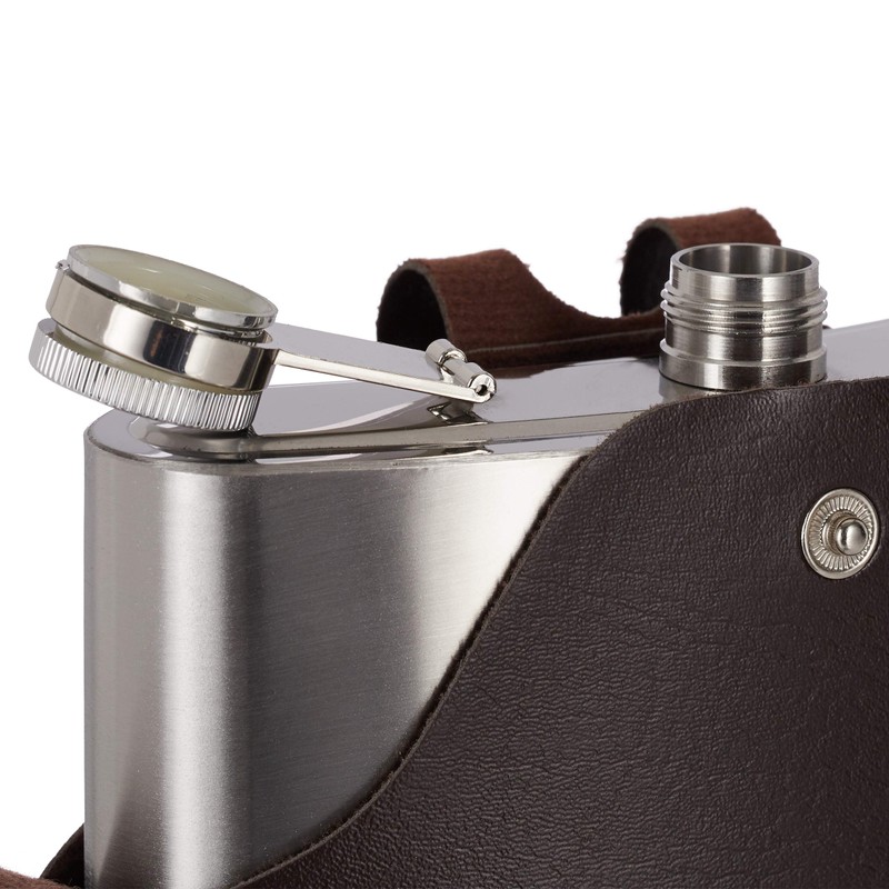 Relaxdays XXL Stainless Steel Hip Flask, High-Quality Flask for Hanging,