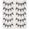KUAIDHFK False Eyelashes, 5 Pairs, Upper Eyelashes, Transparent Shank, Natural