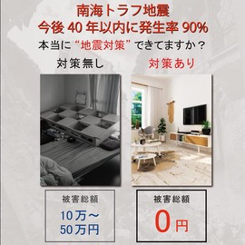 Howasuto TV Fall Prevention Belt (Supervised by Active Duty Disaster Prevention), Supports 7 Seismic Intensity, Supports up to 85 inches, Earthquake Countermeasure, Earthquake Proof (Camp Type)