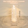 SupBri Rose Shadow LED Flameless Candles, 6PCS Romantic Battery Operated