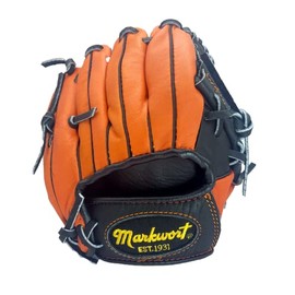 Markwort T-Ball Baseball Glove 9" Right Hand Throw, Orange, Black