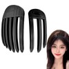 LKCCTK 前髪クリップ 根元立ち上げクリップ 2点セット 6歯＋3歯 巻き髪 ふんわり 根元櫛 スタイリングコーム プラスチック