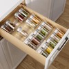MIUKAA Acrylic Spice Drawer Organizer, 2 Tier - 4 Pack
