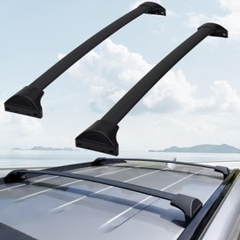 Posris 2 Pcs Roof Racks Cross Bars for Honda Pilot 2016-2022 Top Roof Rails Luggage Carrier Black Aluminum