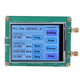 Signal Generator High Precision Full Touch Screen RF Sweep Point Frequency Module Radio PC Counter Control with Data Cable SMA Female ADF4350/ADF4351 (ADF4351)