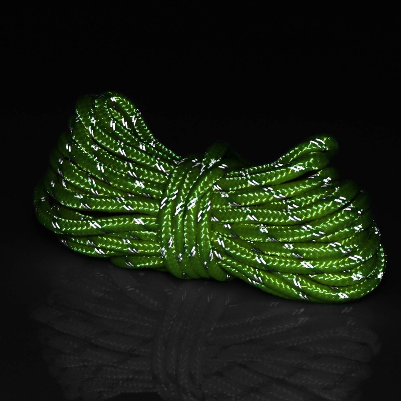COM-FOUR® 8x guy ropes, each 4m for camping, reflective in