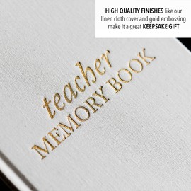 Teacher Notebook Journal (130 Pages) by Duncan & Stone – 20 Years of Memories Book for Teacher from Students - Teacher End of Year Gift from Students