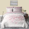 8PCS BlessLiving Pink Cherry Blossom Comforter Set Twin Size Soft