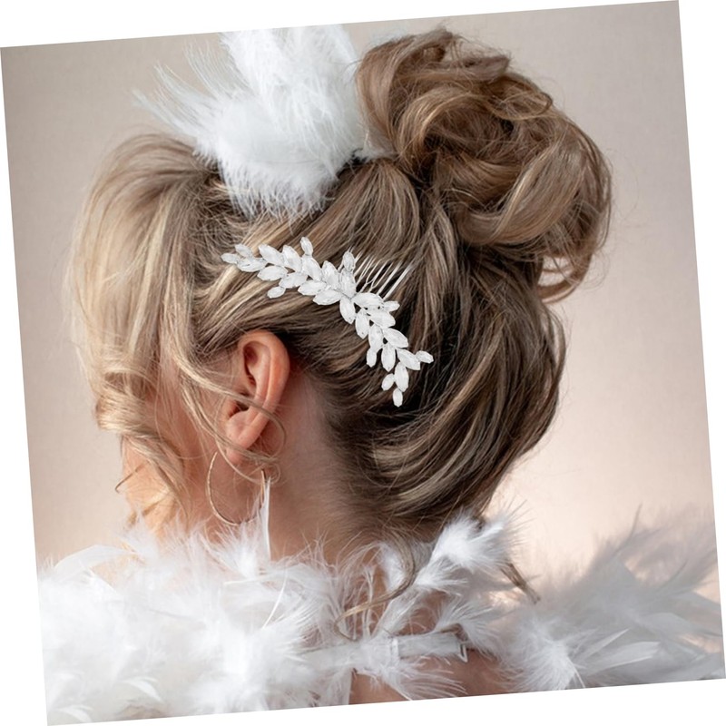SAFIGLE Rhinestone Hair Comb for Brides Elegant Bridal Hair Accessories