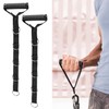 QWORK Fitness Metal Gym Handles with 5 Adjustable D-Ring Buckles