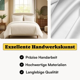 Seralino Mako Satin Fitted Sheet 200 x 200 cm Cotton White High-Quality Bed Sheet 200 x 200 cm Box Spring Bed (up to 30 cm Base Height) 100% Organic Cotton Linen Towel 200 x 200 cm Fitted Sheet 200 x