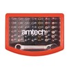 Amtech 49pc Colour-Coded Bit Set with Mini Ratchet Spanner, Pozi,