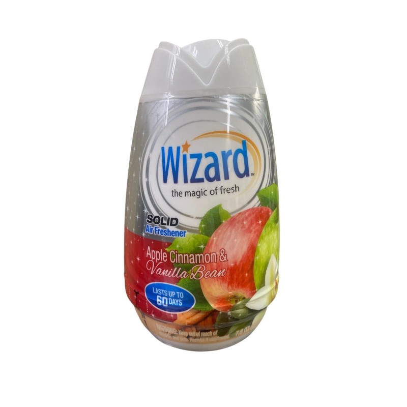Wizard Solid Air Freshener 7.8oz, Apple Cinnamon & Vanilla, Pack