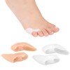 ZYFC 4 Pack Gel Pinky Toe Separators, Double Hole Toe