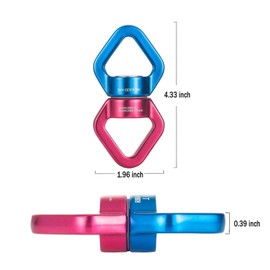 MALAYAS Aerial Silks Swing Swivel Accessories - Yoga Swing 360° Micro Swivel Swivel - Suitable for Swing, Hammock, Aerial Yoga, Aerial Silks（30KN） Red Blue
