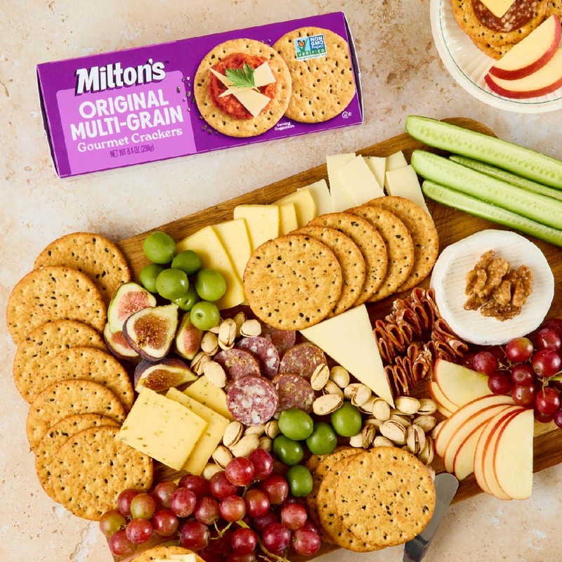Milton’s Gourmet Crackers (Multi-Grain). Multi Pack of Multi-Grain Non-GMO Baked