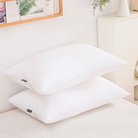 SARAH&EVELYN Gold Goose Down Alternative Bed Pillow-Set of 2,Standard Size(20×26IN),Super Soft Fabric Cover,Perfect for Side, Back and Stomach Sleepers