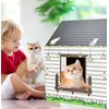 MUNILAIL Cardboard Cat House with Scratcher 16"x 13"x19" Cat Scratch
