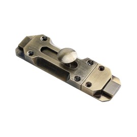 Door Bolts Heavy Duty Gate Safety Sliding Bolt Latches Door Latch Gate Latch Sliding Door Lock Loft Hatch Catch Window (Green Bronze-5 Inches)