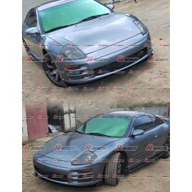 ZTT Front Bumper Lip Splitter Gloss Black For 2000-2005 Mitsubishi Eclipse