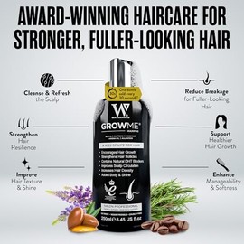 El Mejor Champú para el Crecimiento del Cabello sin Sulfatos, con Cafeína, Biotina, Aceite de Argán y más, Champú Bloqueador de DHT que Estimula el Cr