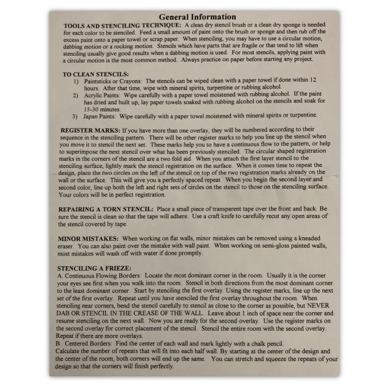 American Home Stencils Moon & Stars Garland American Home Stencils