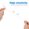 SHINEOFI 50pcs Barbed Elastic Cords with Metal Ends White Stretch