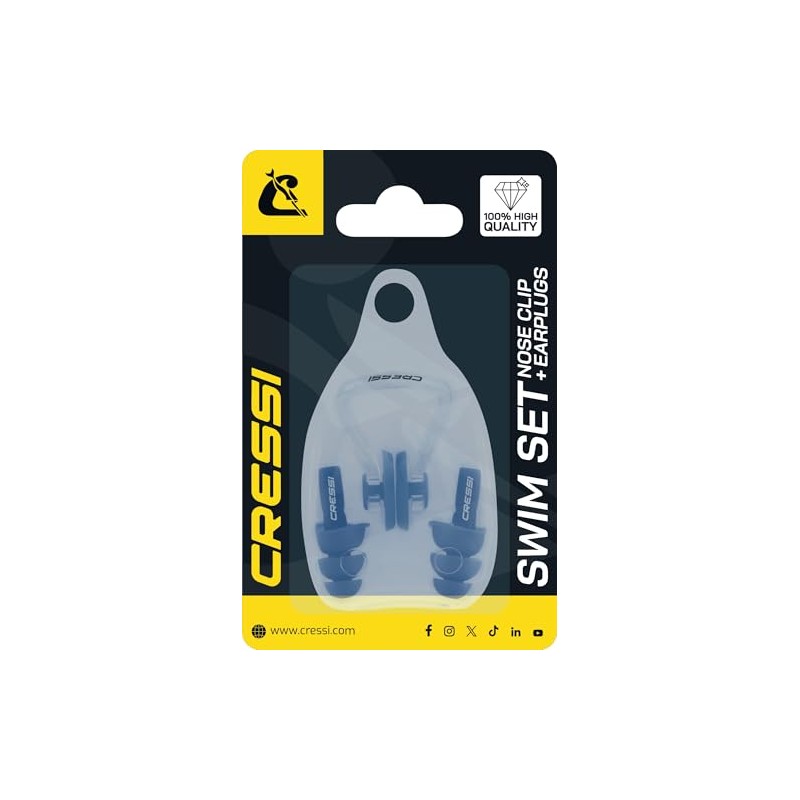 CRESSI Aqua Kit Ear Plugs, Set Tapones Orejos Clip Nariz
