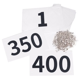 TRIWONDER Tyvek Running Bib Competitor Numbers with Safety Pins, Running Numbers Paper Tags 1-500, Tearproof and Waterproof 4 x 7 Inches for Marathon Races and Events Sports Games (1-400)
