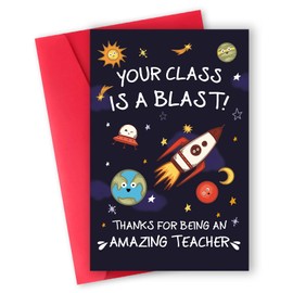 ATTLVV Funny Teacher Appreciation Cards,Cute Teacher Thank You Cards,Teacher Appreciation Gifts Ideas,Thank You for Helping Me Grow