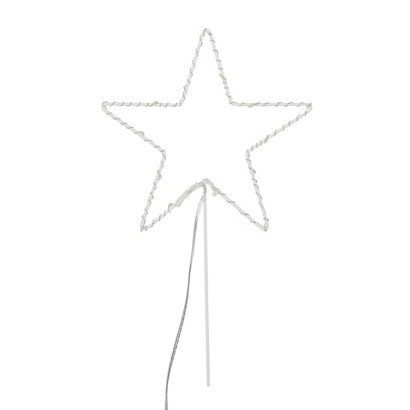 Lights4fun Osby Star Tree Topper Christmas Decoration Warm White LED