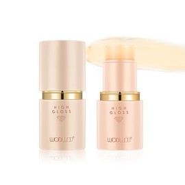 Wirwody Highlight Stick, Glossy, 3D, Moisturizing, Shating Stick, Highlighter, Cosmetic, Cosmetics, Highlight Powder Glitter, Balm Texture, Convenient to Carry, #1 Clear White