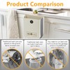 Jiayaus Collapsible Kitchen Trash Can Hanging Trash Can with 3