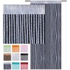 String curtain with pull-through bars, lurex-look curtain, elegant and stylish