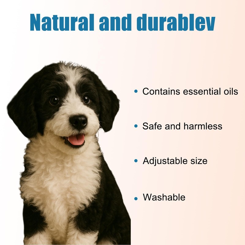 2-Pack Calming Dog Collars with Natural Essential Oils, Adjustable Waterproof