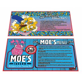 Stern The Simpsons Pinball Party Custom Apron Instruction Cards v2