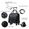 feilario 16in Leather Softside Underseat Carry on Suitcases Expandable Spinner