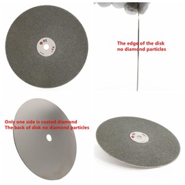 JINGLING 8" Inch Diamond Grinding Disc 60 Grit Coarse Flat Lap Disk Lapping Plate Sanding Pads Lapidary Tools for Stone Pottery Faceting Machine
