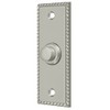 Solid Brass Rectangular Rope Bell Button (Satin Nickel)