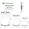 Cutting Boards for Kitchen, Plastic Chopping Board Set of 4