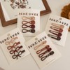 [WENJESO] 4 Pcs Carded Matte Painted Geometric Design Side/Bangs/Birth Hair