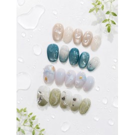 Summer Nail Refreshing Rainwater Garden 4 Types - Raindrop / 여름네일 청량한 빗물정원 4종 - 빗방울