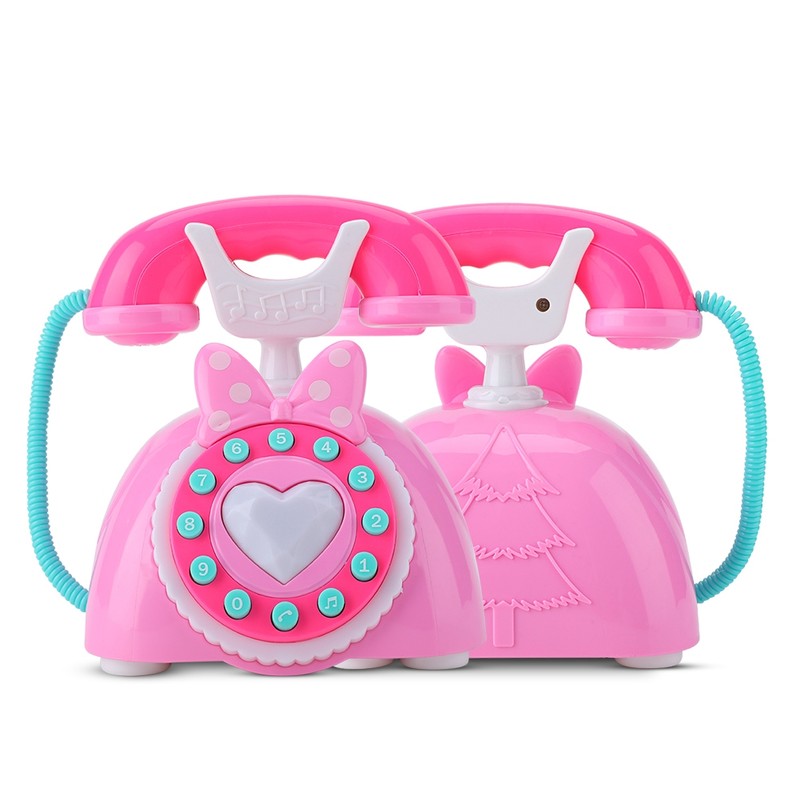 Bilingual Musical Telephone Baby Children Educational Development Pretend Play Toy